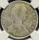 Hungary 1744 Madonna   Child  15k Silver 15 Krajczar Jesus Medieval Coin  Ngc Xf