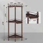 Corner Shower Caddy Standing  3 Tier Metal Shower Organizer  Bronze