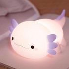 Night Light For Kids cute Purple Axolotl Lamp Led Nightlight Soft Silicone New