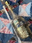 Vintage Old Fitzgerald Decanter 1948-1954 Bottle W Metal Bourbon Sleeve Empty