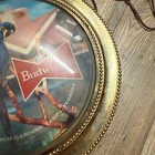 Vtg Double Sided 1950s Budweiser Pocket Watch Clock Lighted Parrot Bird Bar Sign