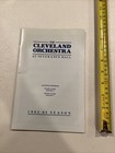 1982-1983 Season Cleveland Orchestra At Severance Hall Program