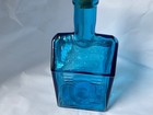 Vintage Blue E  C  Booz s Old Cabin Whiskey Bottle From Philadelphia - Uv Glow