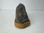 Y10446 Okimono Suiseki Viewing Stone Wooden Stand Mountain Shape Japan Antique