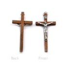 4 Pc Vintage Wooden Metal Wall Cross Crucifix Holy Religious Carved Christ Brown