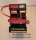 Polaroid Vintage Cool Cam 600 Instant Film Photo Camera Black Red Includes Strap