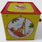 Vintage 1990s Curious George Jack In The Box Musical Tin - Schylling Vtg 90s