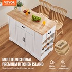 Vevor Kitchen Island Cart Storage Cabinet Serving Cart With Drawer   Shelves