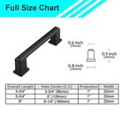 Square Matte Black Solid Cabinet Handles Pulls Kitchen Bathroom Modern Style