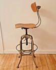 Steel Vintage Industrial Drafting Table Stool Adjustable Toledo  Chair Shop Old