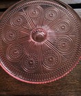 Amici Pink Footed Glass Cake Stand 7 5  X 2      Dessert Display Pedestal