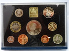 Vintage 1999 United Kingdom Proof Coin Collection Display Cased Royal Mint W Coa