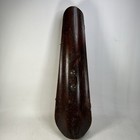 Vintage Antique Wooden Coffin Style Violin Case With Bow Green Interior