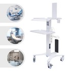 Rolling Adjustable Medical Mobile Computer Cart Mobile Pc Stand Desk Workstation