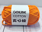Set Of 3 Cotton Yarn Soft Dark Gray  Orange  Light Blue 50g Ships From Usa