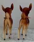 Set Of 2 Vtg Celluloid Plastic Rare Deer Fawn Christmas Reindeer Bambi Figurines