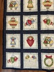 Handmade By Helping Hearts Country Christmas Quilt Angel Food Cake 42in X 41in