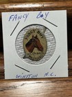 Fancy Boy Winston  N  C  Tin Tobacco Tag  smaller  Off-white Background 