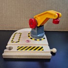 Brio World Wooden Railway Train Yellow Crane  8 With Cargo Cars 