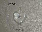 Rare Vintage Miniature Germany Us-zone Clear Glass Heart Shaped Perfume Bottle