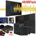 48 96 Pack Acoustic Wall Panels Studio Sound Noise Proofing Insulation Foam
