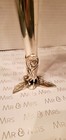 Bridal Bouquet Holder Fluted Rim Nickel Plated With Footed Base Vintage Look
