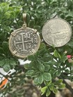 Replica Atocha Shipwreck Coin Pendant In 14k Gold Bezel Made From Atocha Silver