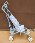 Circa 1990 Vtg Graco Umbroiller Umbrella Stroller Baby Blue Stripes W  Orig Box