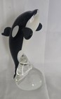 Vintage Seaworld Orca Killer Whale Blown Glass Souvenir Figurine 8 