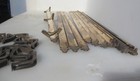 Antique Brass Stair Rods X13   Clips X18 Victorian Vintage Gothic 32 l