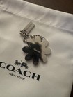 Coach Collectible Daisy Keychain In Pink green Enamel