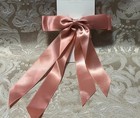 Coral Pink Satin Stylish Bow Double Ribbon Knot Ballet Bow Hair Clip Non Slip