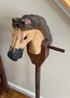 Vintage Wood Wooden Stick Hobby Horse Antique Toy On Wheels 39  Equestrian Decor
