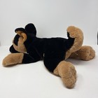 Fao Schwartz Puppy Dog Plush Floppy German Shepherd 20 Inch Black Brown Laying