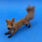 Vintage Handwork Kunstlerschutz W  Germany Flocked Red Fox Orig Label 50s-60s