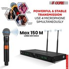 5core Wireless Microphones 4 Channel Dynamic Karaoke Uhf Singing Mic System