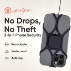 Black Fits Smartphones Up To 6 8 - Retractable Phone Tether  Phone Bungee Cor   