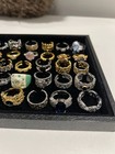 40pcs Assorted Ring Lot Size Ajustable Not Markd Modern Design
