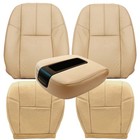For 2007-2014 Chevy Tahoe Front Bottom   Top Replacement Leather Seat Cover Tan