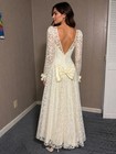 1980   s Alfred Angelo Lace Backless Wedding Dress Sz 6