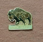Vintage Jamestown North Dakota Buffalo Bison Travel Souvenir Jacket Lapel Pin