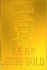 Maga Gold  50 Gram  9999 Pure Gold Bar Donald Trump Gold Bullion