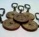 Calendar Brass Key Perpetual Keychain Nautical Chain Antique Years Vintage Set 5