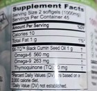 Amazing Herbs Black Seed Pure Cold Pressed Black Cumin Seed Oil 500mg 90 Softgel