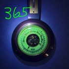 Vintage Stellar Barometer W  Custard Glass Face And Thermometer Glows Uv