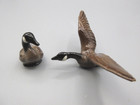 Retired Hagen Renaker  Wings Outstretched   Sitting Canada Goose Figurine 2p Set