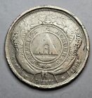 1883 Honduras 50 Centavos Silver Pyramid Coin  Scarce  