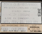 Vtg Ozzy Osbourne Solo Concert Ticket Stub 1980s Rare Rip Metal Legend