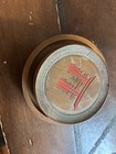 Vtg Japanese Wood Coaster Set- Painted Wood Coasters And Round Box Container