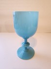Mint French Portieux Vallerysthal Blue Opaline Glass Water Goblets 6 5  C 1930s